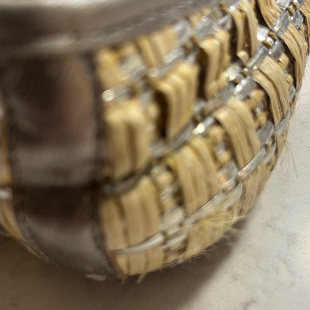Tory Burch Woven Beige and Metallic Flats - Picture 7 of 8